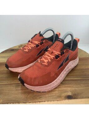 Altra Outroad Womens Sz 7 Trail Running Shoe Orange Orange Sneaker AL0AR72680